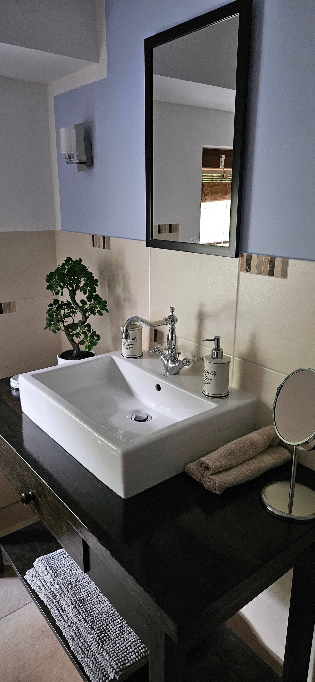 Bad - Ferienhaus Pathe im Unterspreewald